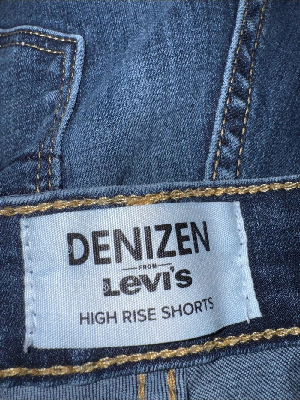 Levi's Dark Blue Cuffed Denim Shorts